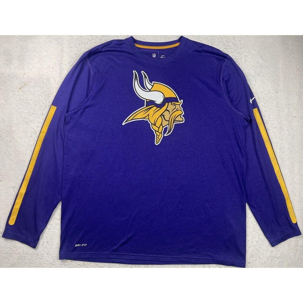 Minnesota Vikings Nike Dri-Fit Men’s 2XL Performance Purple Long Sleeve Shirt